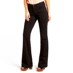 7 For All Mankind Dojo Black Flare Jeans size 26